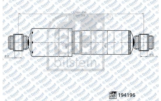 FEBI 194196 Arka Amortisor Jumper - Ducato - Boxer 1400kg / 1800kg 1997 - 2006
